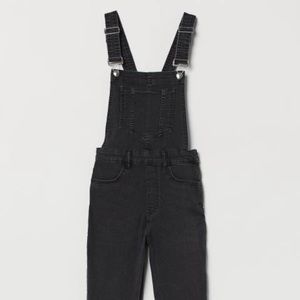 Black jean overalls